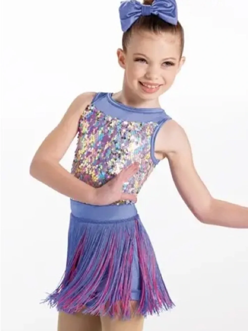 Weissman Carried You With Me Girls Sequin Fringe Dance Costume